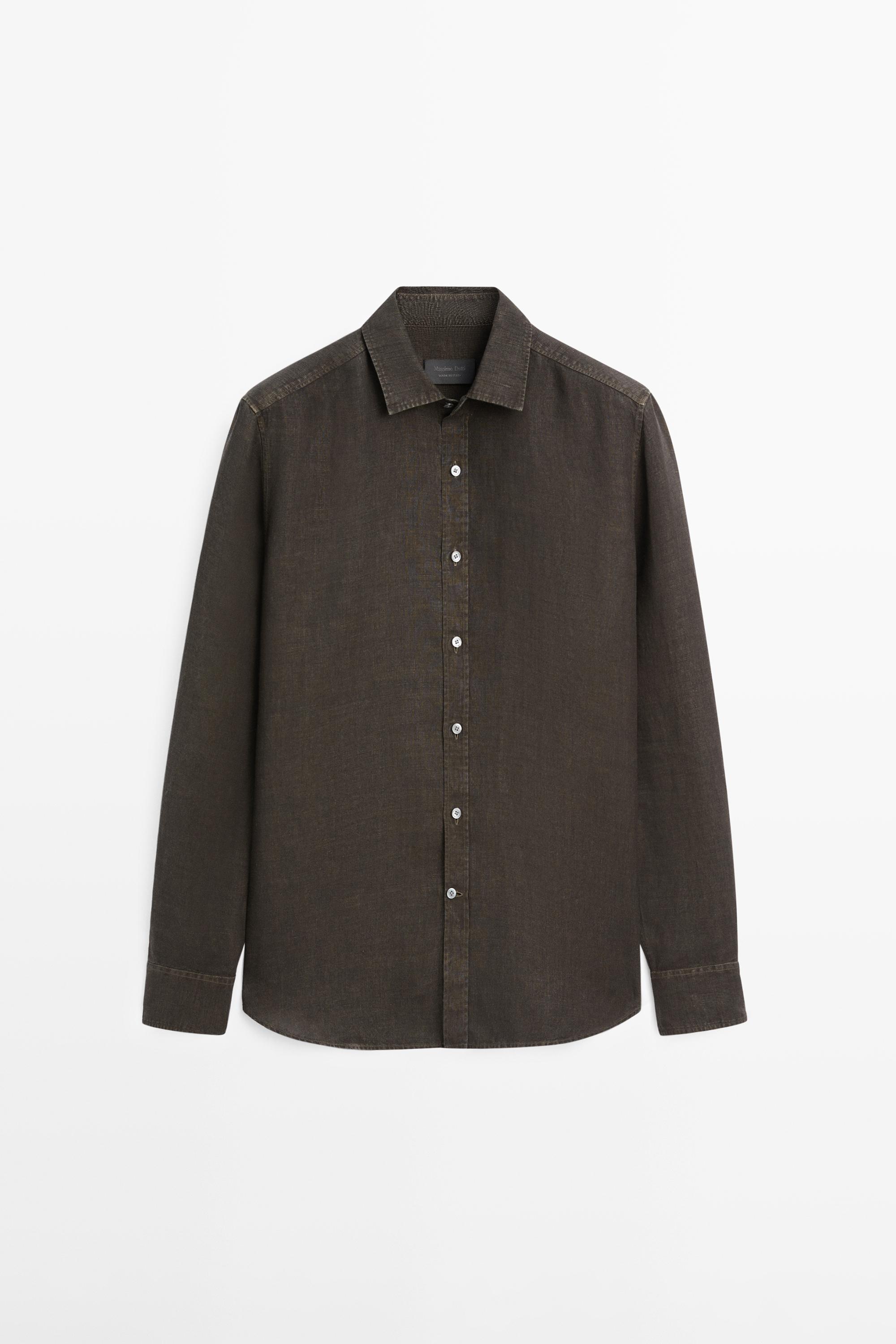 100% linen regular fit shirt
